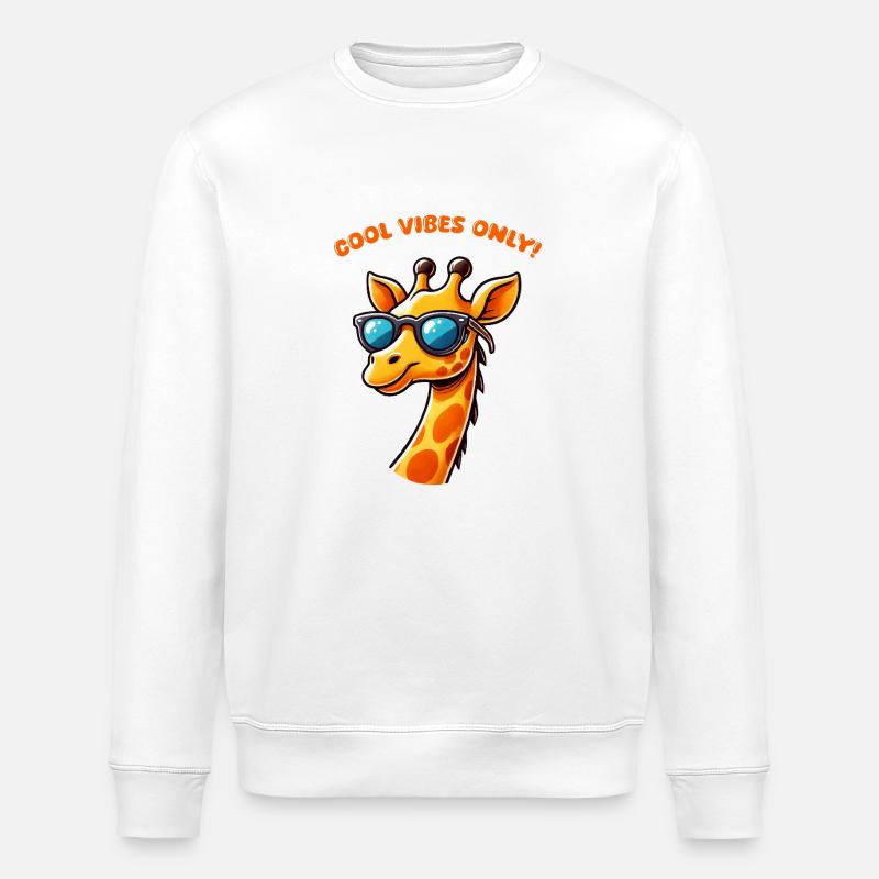 giraffe comic cool - Stanley/Stella Unisex Bio-Sweatshirt ROLLER - Weiß