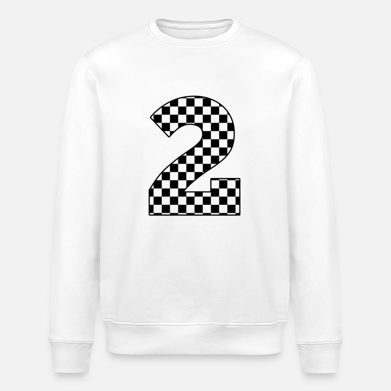 Nummer 2 Plaid - Stanley/Stella Unisex Bio-Sweatshirt ROLLER - Weiß