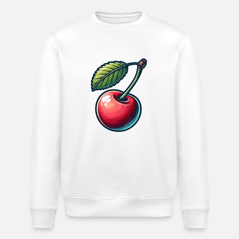 Vogel-Kirsche - Stanley/Stella Unisex Bio-Sweatshirt ROLLER - Weiß