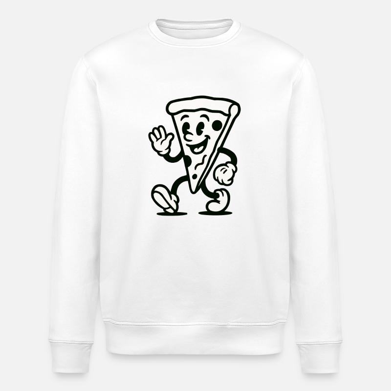 Pizza Comic - Stanley/Stella ROLLER Unisex Organic Sweatshirt - white