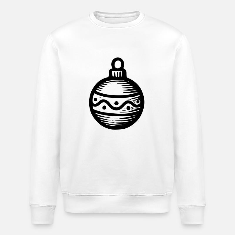 Weihnachtskugel - Stanley/Stella Unisex Bio-Sweatshirt ROLLER - Weiß