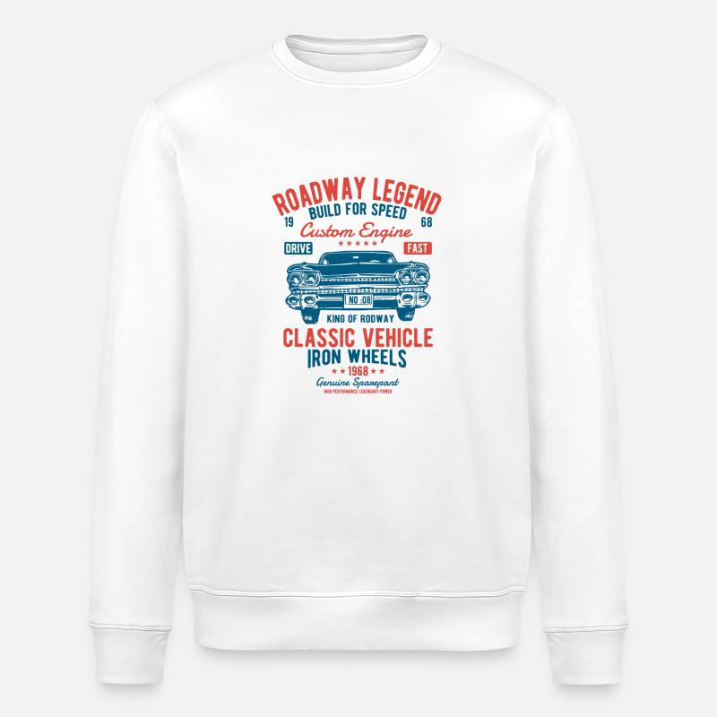 Légende Roadway - Sweat bio ROLLER Stanley/Stella Unisexe - blanc