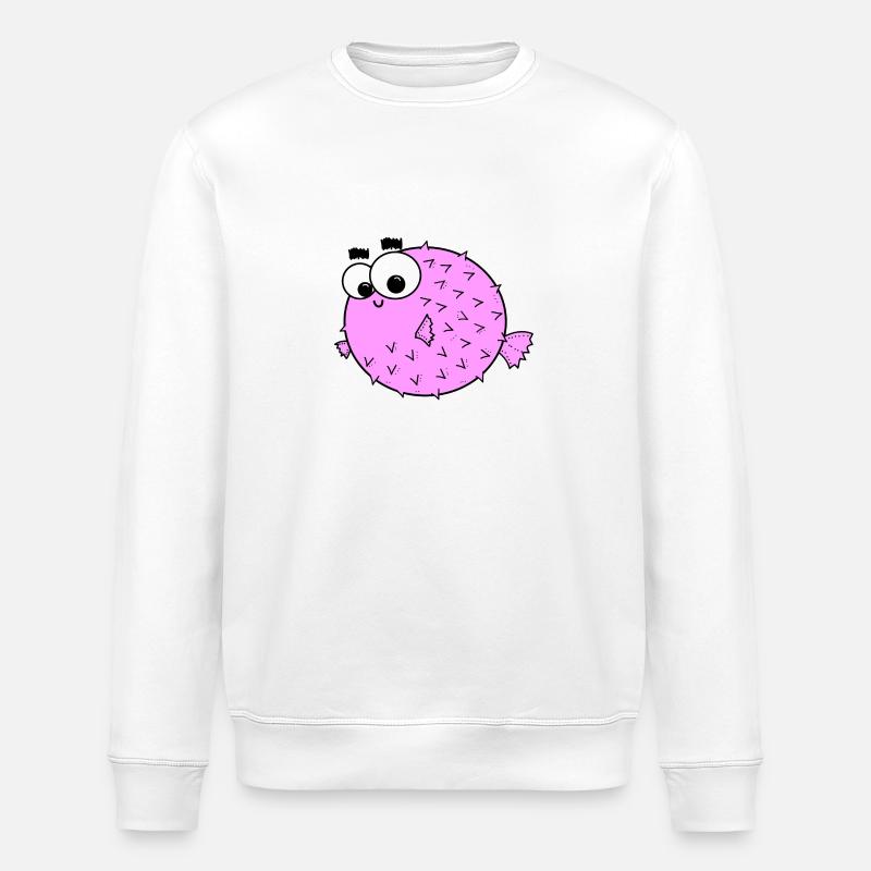 Poisson-globe - Sweat bio ROLLER Stanley/Stella Unisexe - blanc