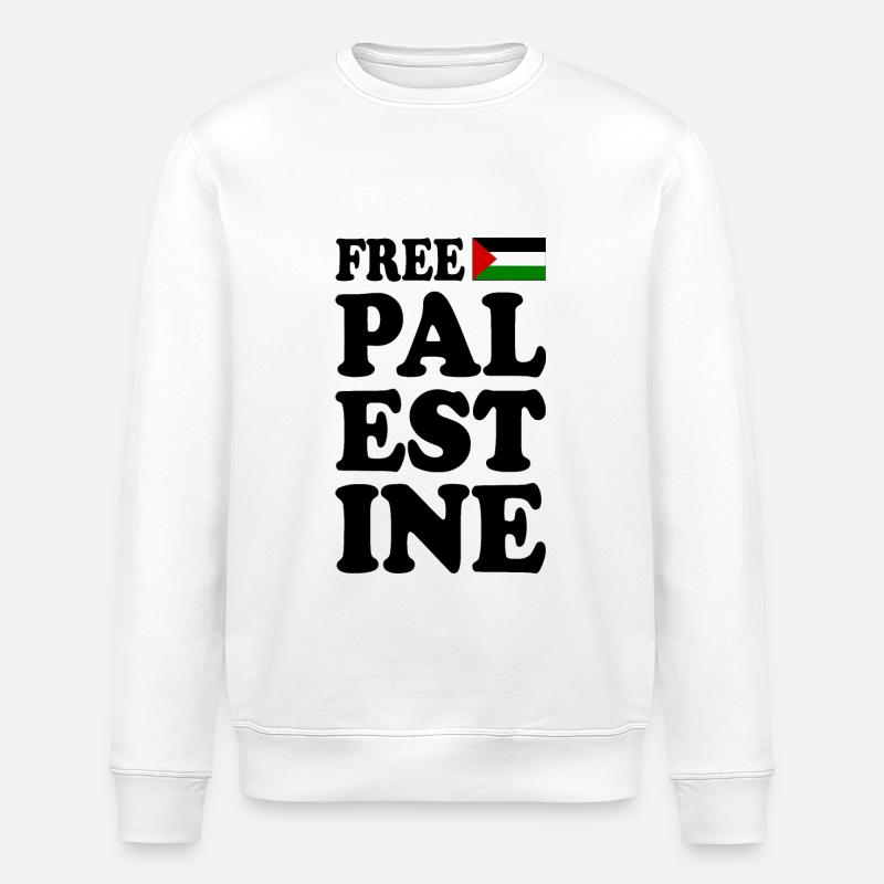 Free palestine - Stanley/Stella Unisex Bio-Sweatshirt ROLLER - Weiß