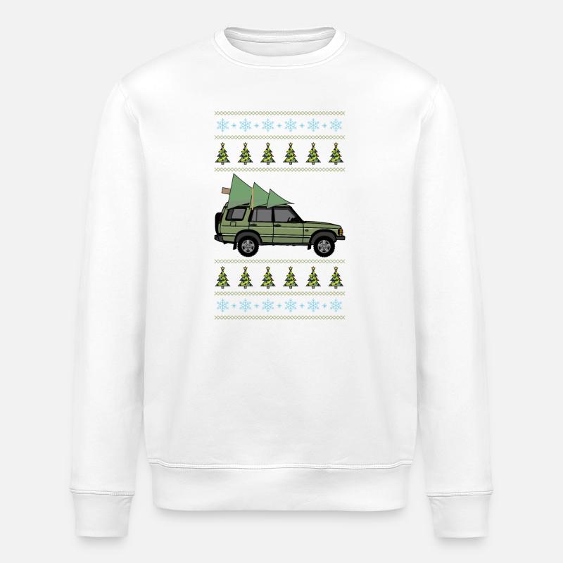 Discovery 2 Grünes Weihnachtslicht - Stanley/Stella Unisex Bio-Sweatshirt ROLLER - Weiß