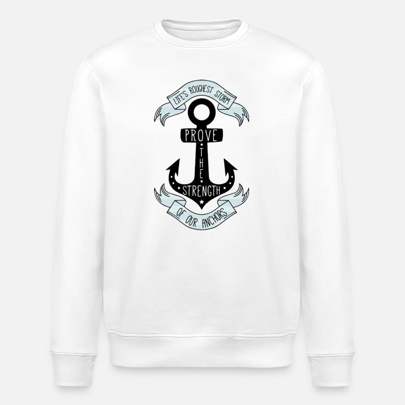 Leistungsstärke des Ankersymbols - Stanley/Stella Unisex Bio-Sweatshirt ROLLER - Weiß
