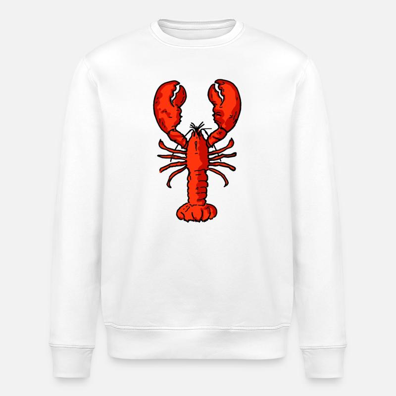 Lobster red - Stanley/Stella Unisex Bio-Sweatshirt ROLLER - Weiß