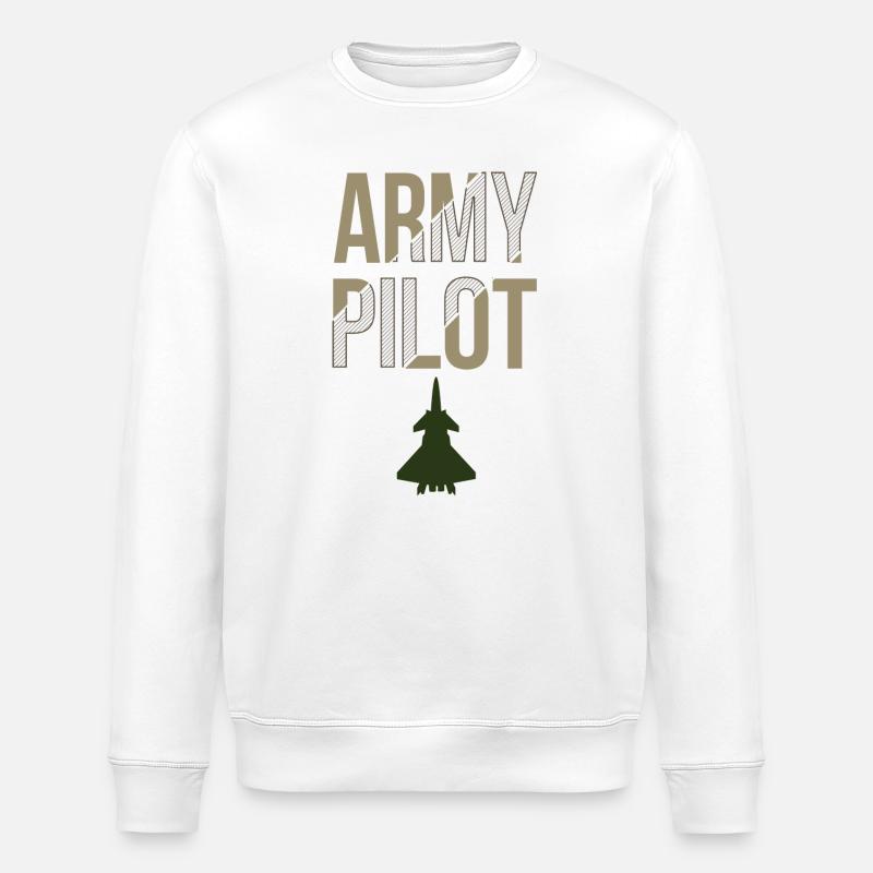Armee Pilot - Stanley/Stella Unisex Bio-Sweatshirt ROLLER - Weiß