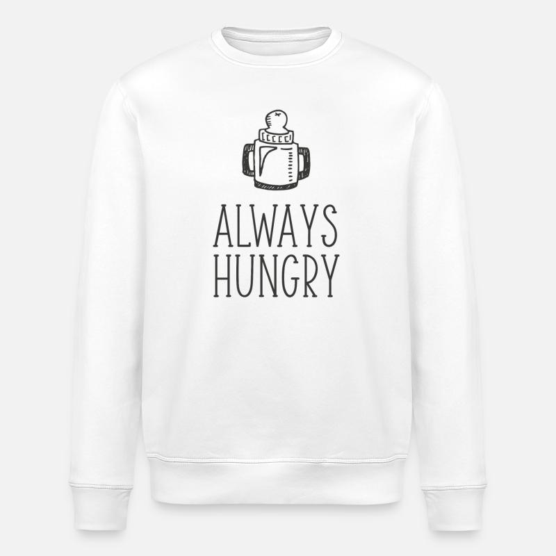 Always Hungry Flasche 2 - Stanley/Stella Unisex Bio-Sweatshirt ROLLER - Weiß