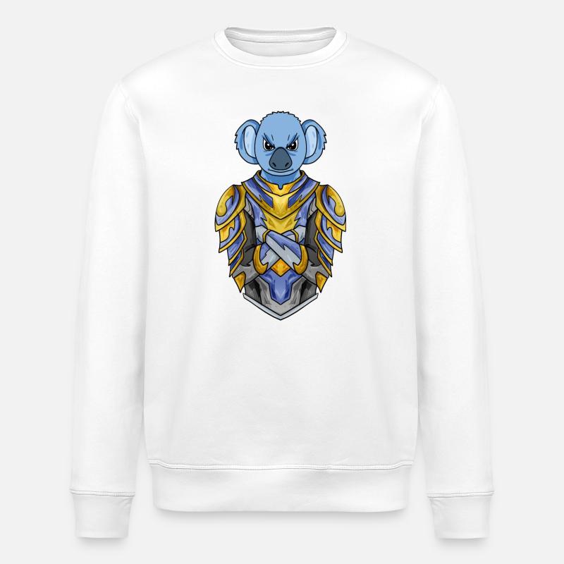 Chevalier Koala Croisé - Sweat bio ROLLER Stanley/Stella Unisexe - blanc