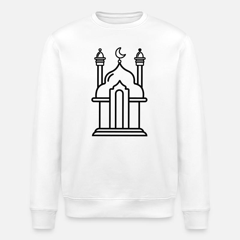 Moschee religiöse Kultstätte transparent - Stanley/Stella Unisex Bio-Sweatshirt ROLLER - Weiß