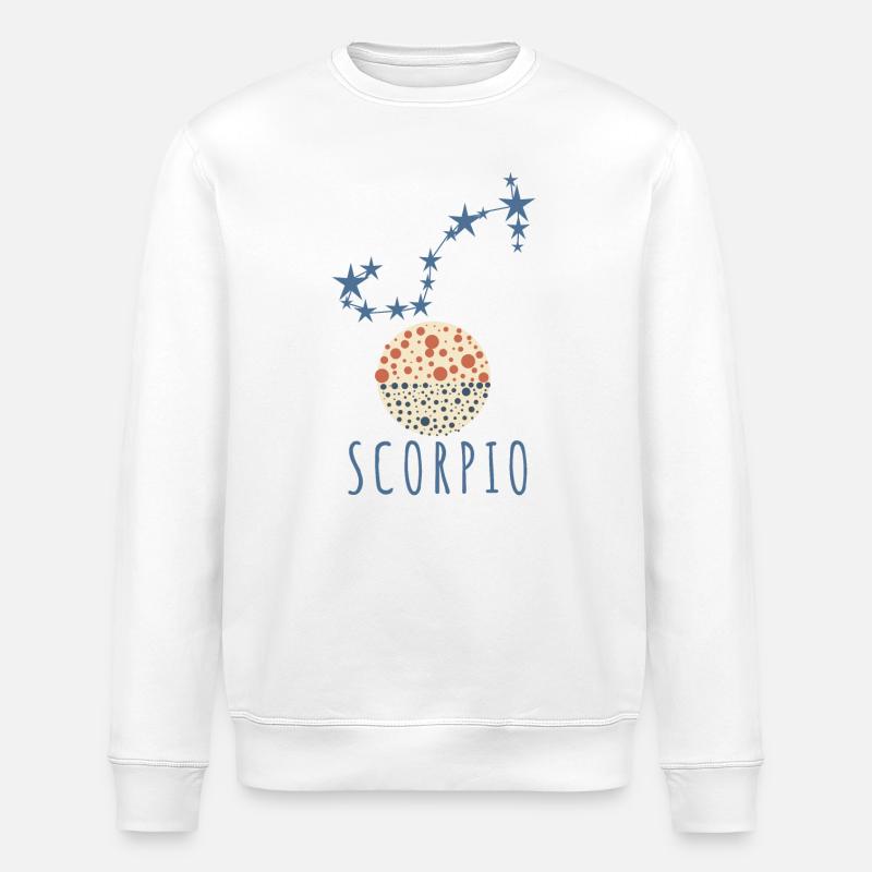 Das Sternbild Skorpion - Stanley/Stella Unisex Bio-Sweatshirt ROLLER - Weiß
