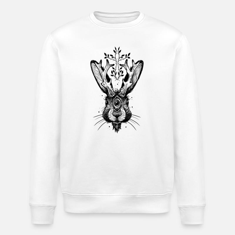 Der Rasselbock: Ein mystisches Symbol. - Stanley/Stella Unisex Bio-Sweatshirt ROLLER - Weiß