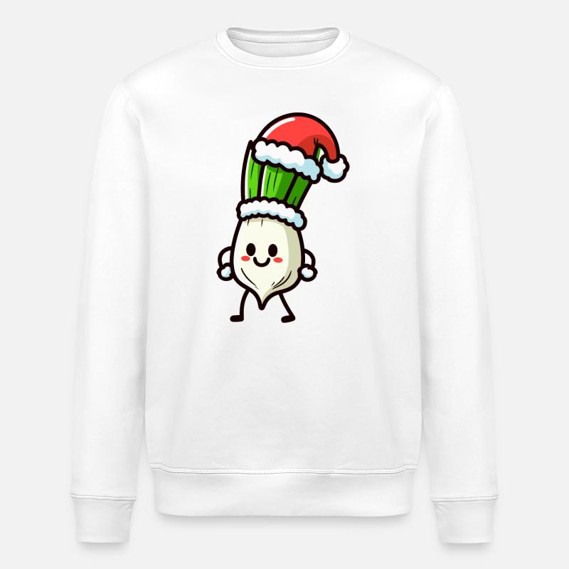 Nikolauch Oignon de printemps - Sweat bio ROLLER Stanley/Stella Unisexe - blanc