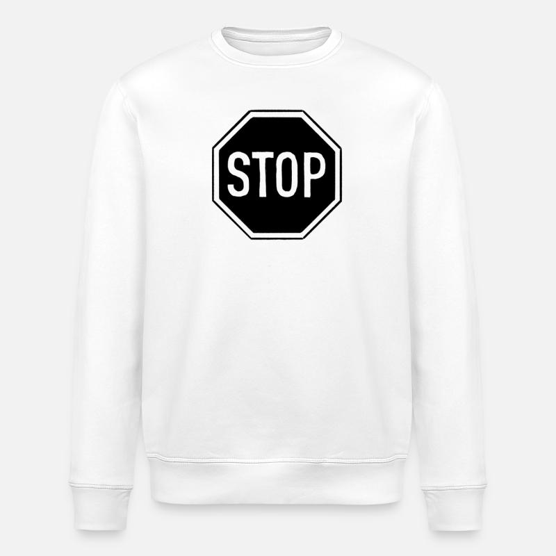 Stop-Zeichen - Stanley/Stella Unisex Bio-Sweatshirt ROLLER - Weiß
