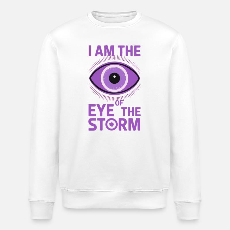 Œil du cyclone Design mystique - Sweat bio ROLLER Stanley/Stella Unisexe - blanc