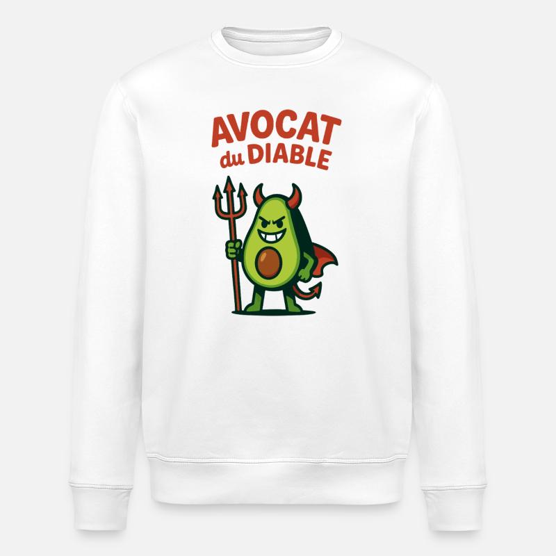 Avocat du diable - Sweat bio ROLLER Stanley/Stella Unisexe - blanc