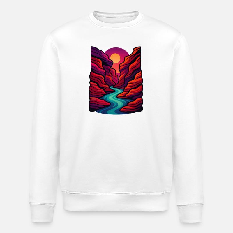 Kristall-Canyon-Rausch - Stanley/Stella Unisex Bio-Sweatshirt ROLLER - Weiß