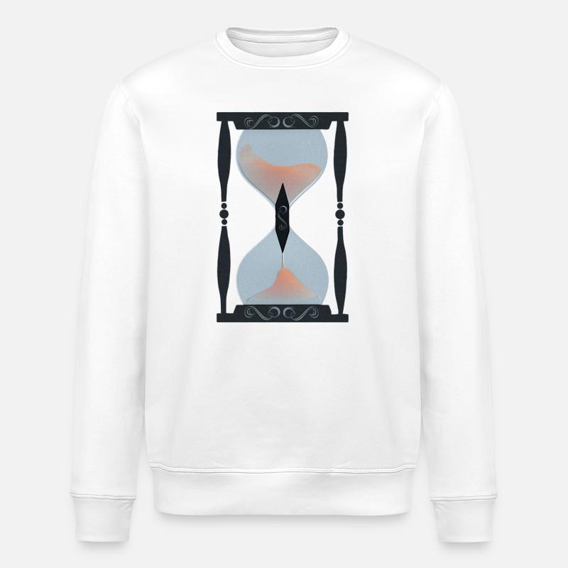 sandtimer, memento mori - Stanley/Stella Unisex Bio-Sweatshirt ROLLER - Weiß