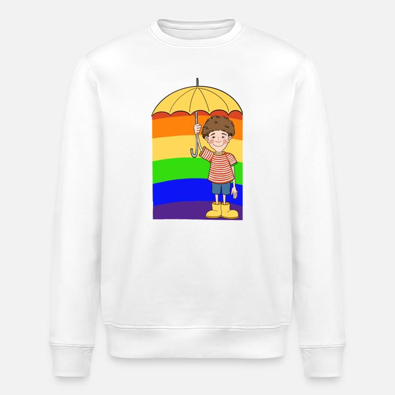 Regenbogen Mann - Stanley/Stella Unisex Bio-Sweatshirt ROLLER - Weiß