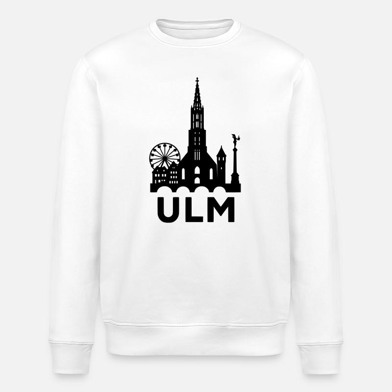 Silhouette d’Ulm - Sweat bio ROLLER Stanley/Stella Unisexe - blanc