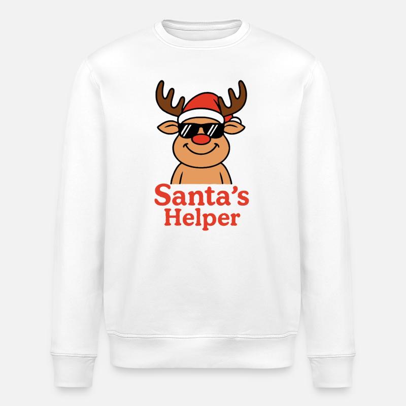 Renne Aide du Saint - Sweat bio ROLLER Stanley/Stella Unisexe - blanc