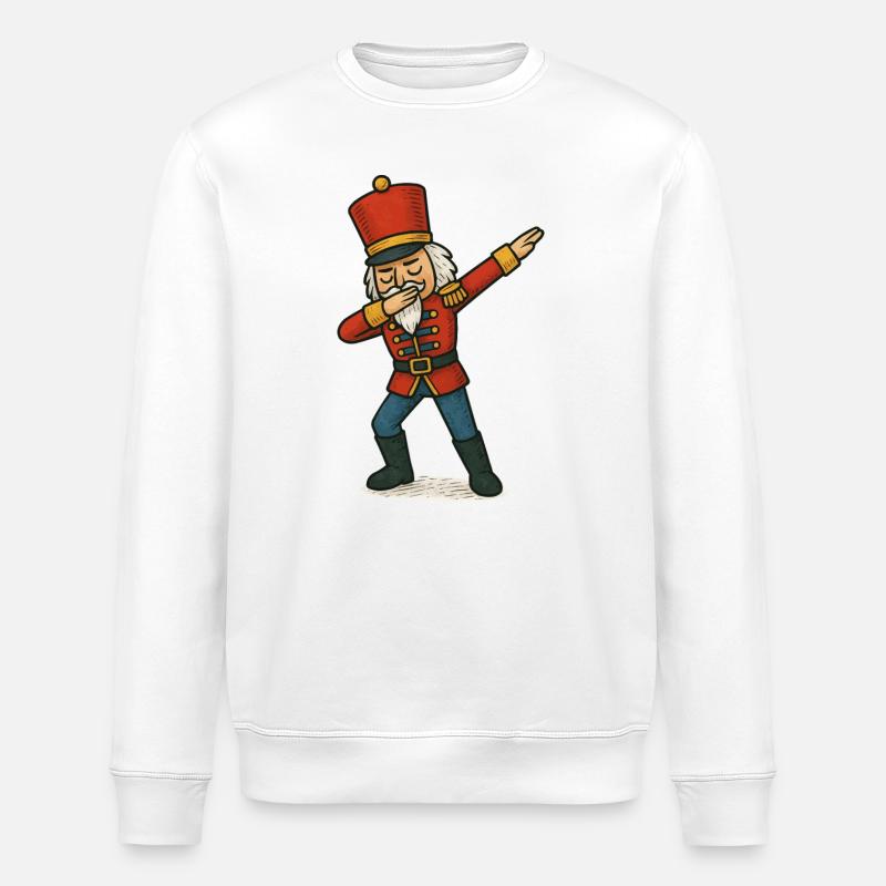 Nutcracker Dabbing Dance - Stanley/Stella ROLLER Unisex Organic Sweatshirt - white