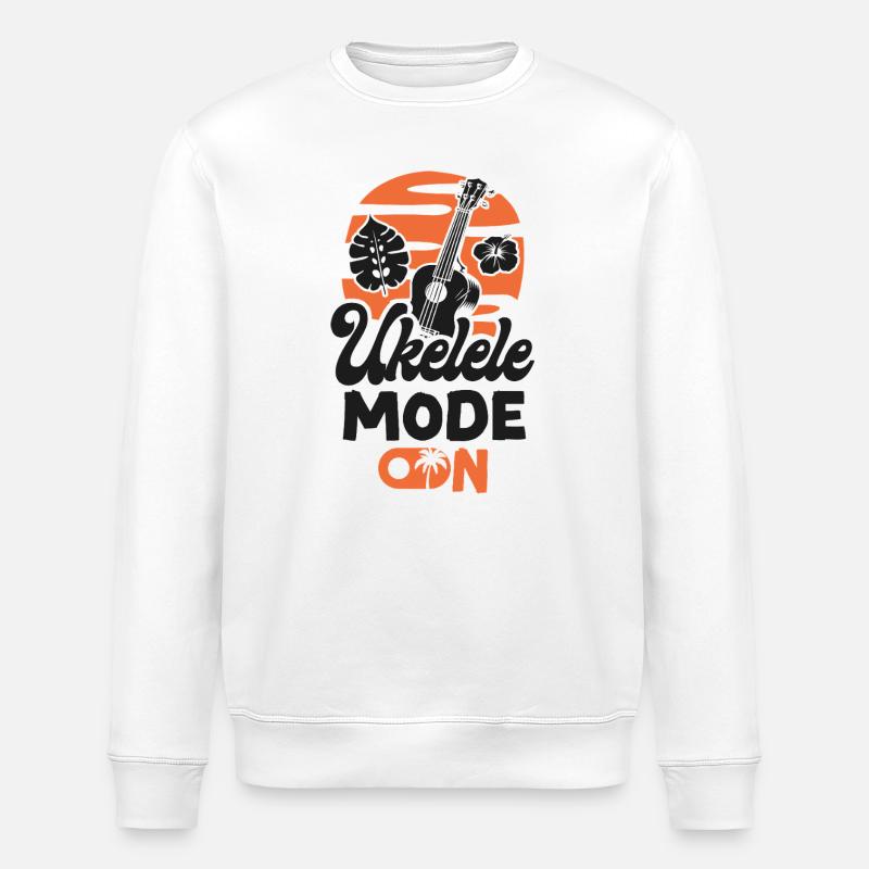 Mode du ukulélé hawaïen ukélé - Sweat bio ROLLER Stanley/Stella Unisexe - blanc