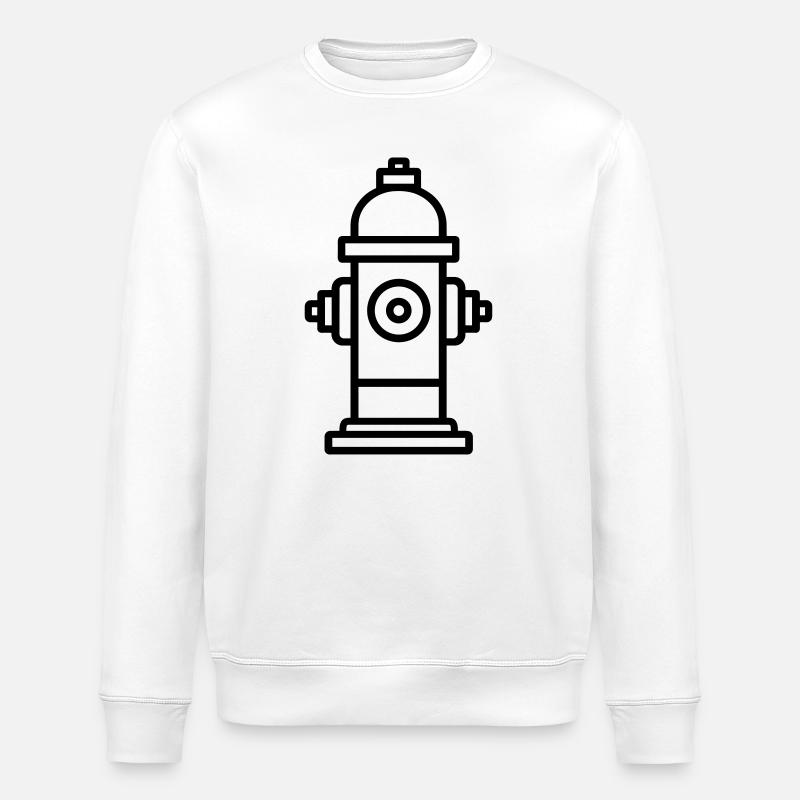Fire hydrant - Stanley/Stella ROLLER Unisex Organic Sweatshirt - white