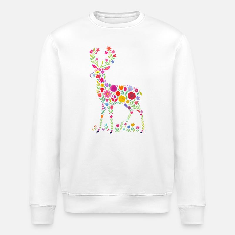Deer Roe Deer - Stanley/Stella ROLLER Unisex Organic Sweatshirt - white