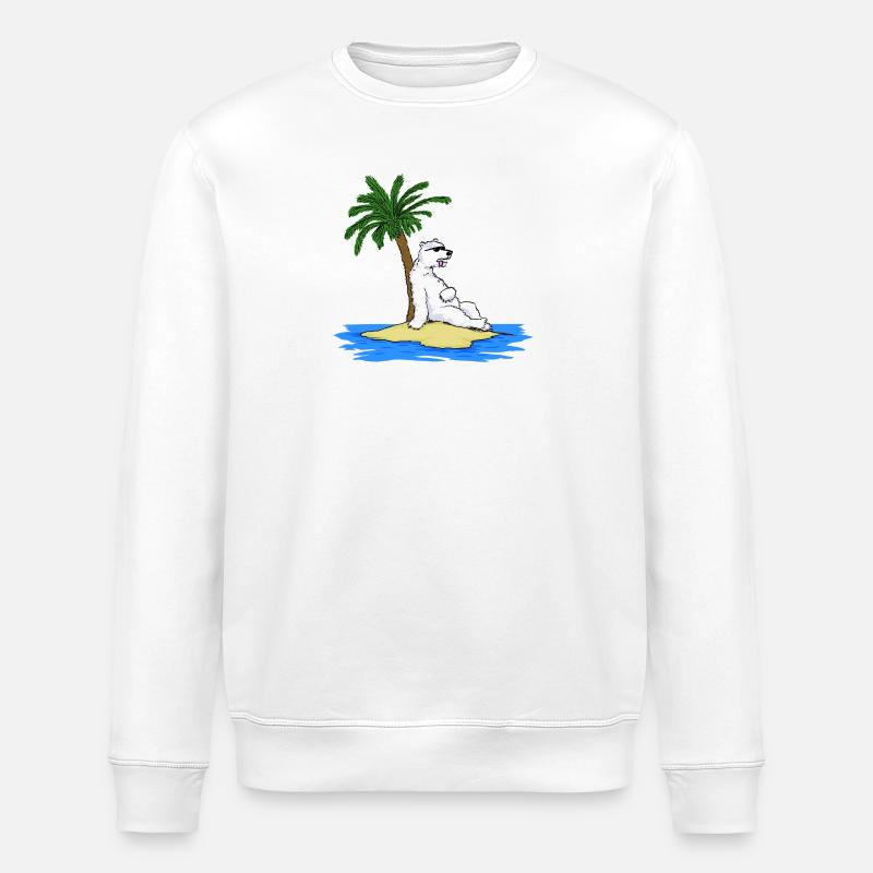 Hot Polar Bear - Sweat bio ROLLER Stanley/Stella Unisexe - blanc