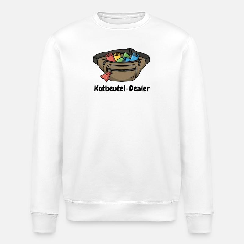 Marchand de sacs de caca - Sweat bio ROLLER Stanley/Stella Unisexe - blanc