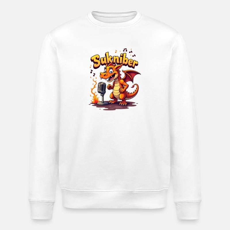 Sukniber Drachenrapper - Stanley/Stella Unisex Bio-Sweatshirt ROLLER - Weiß