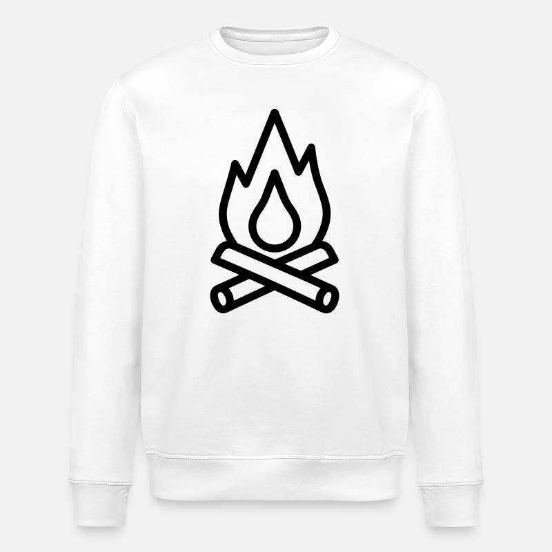Campfire - Stanley/Stella ROLLER Unisex Organic Sweatshirt - white