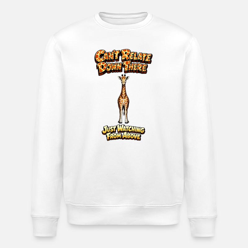 Giraffe über Meme Tee - Stanley/Stella Unisex Bio-Sweatshirt ROLLER - Weiß