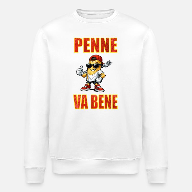 Nudeln, Penne  - Stanley/Stella Unisex Bio-Sweatshirt ROLLER - Weiß