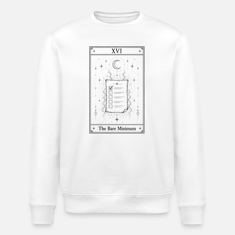 The Bare Minimum | Tarot Card - Stanley/Stella ROLLER Unisex Organic Sweatshirt - white