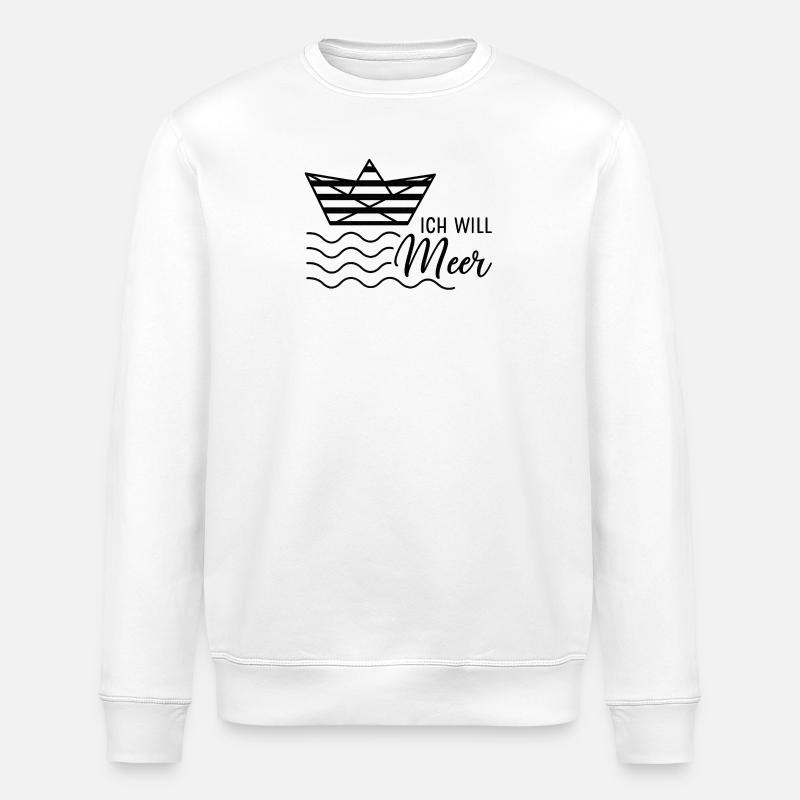 Maritime Lebensfreude Design - Stanley/Stella Unisex Bio-Sweatshirt ROLLER - Weiß