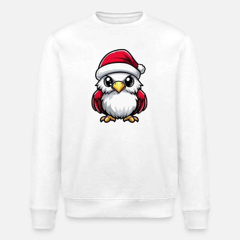 Eagle Christmas - Stanley/Stella ROLLER Unisex Organic Sweatshirt - white