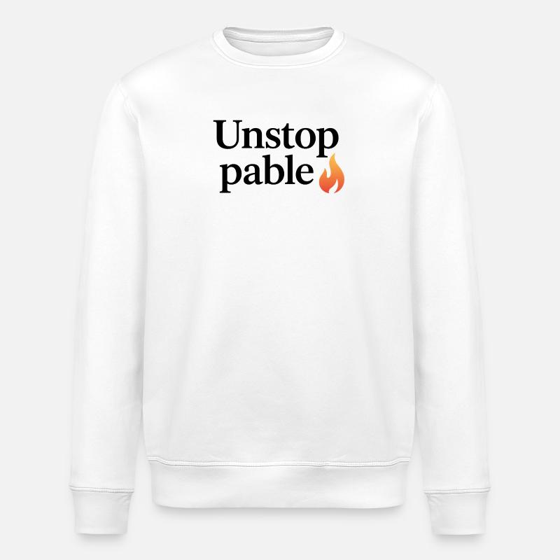 Unstoppable Flame  - Stanley/Stella Unisex Bio-Sweatshirt ROLLER - Weiß