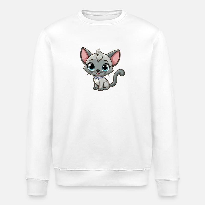 Siamese 15 - Stanley/Stella ROLLER Unisex Organic Sweatshirt - white