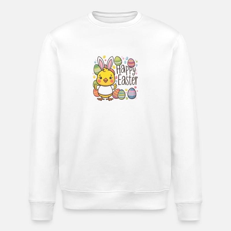 Joyeuses Pâques - Sweat bio ROLLER Stanley/Stella Unisexe - blanc