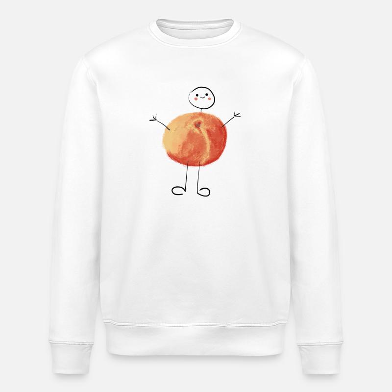 Douce petite pêche #peach #sommer - Sweat bio ROLLER Stanley/Stella Unisexe - blanc