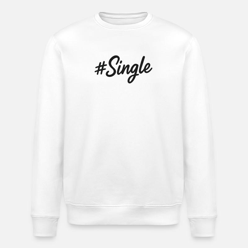#Single – Statement Design in Handwriting - Stanley/Stella ROLLER Unisex Organic Sweatshirt - white
