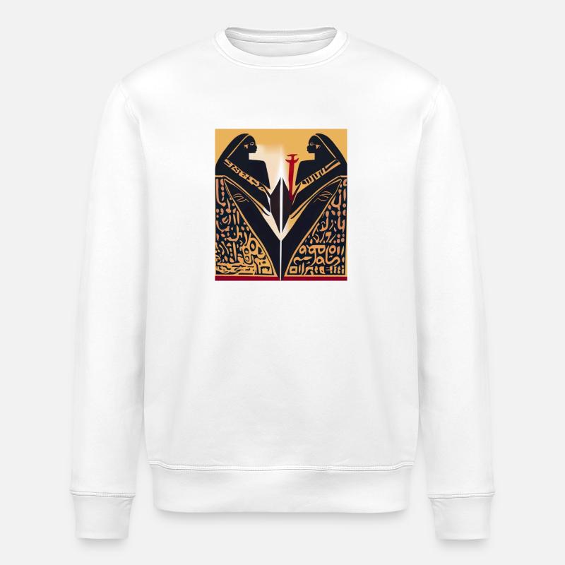 Die Kunst des Blickkontakts - Stanley/Stella Unisex Bio-Sweatshirt ROLLER - Weiß