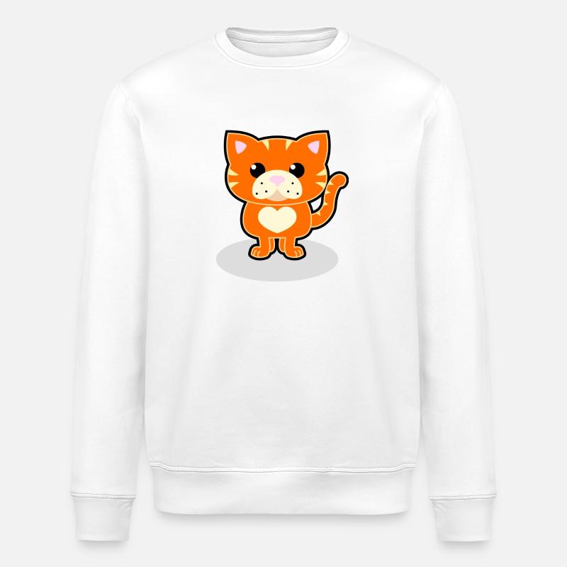 chat doux - Sweat bio ROLLER Stanley/Stella Unisexe - blanc