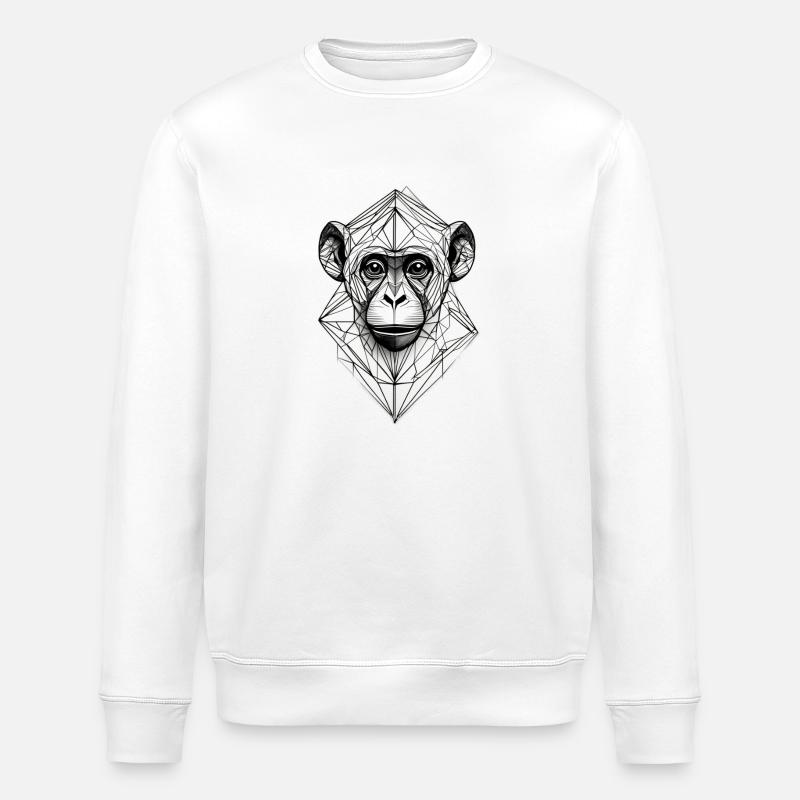 Singe moderne - Sweat bio ROLLER Stanley/Stella Unisexe - blanc