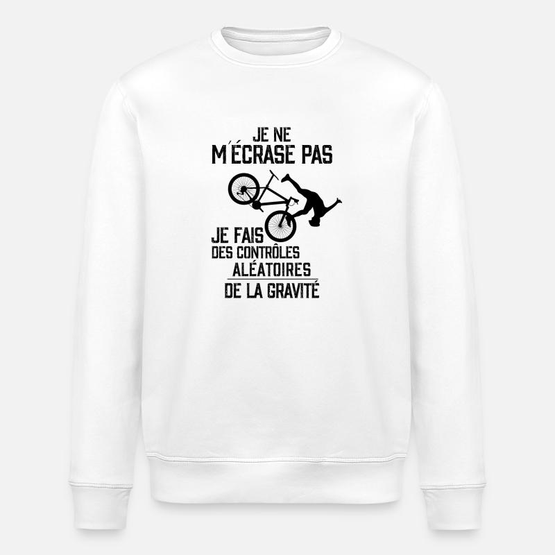 Je Ne M'écrase Pas - Sweat bio ROLLER Stanley/Stella Unisexe - blanc