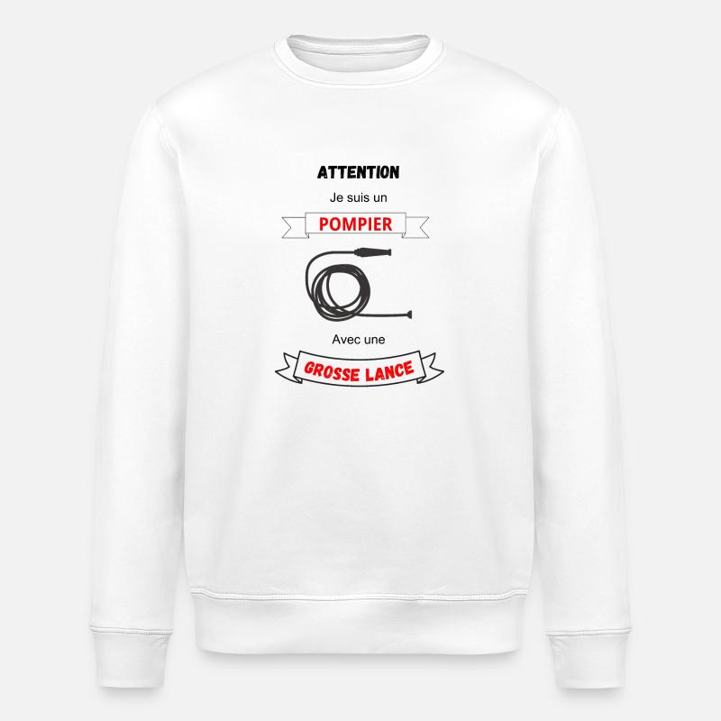 Je suis un Pompier - Sweat bio ROLLER Stanley/Stella Unisexe - blanc