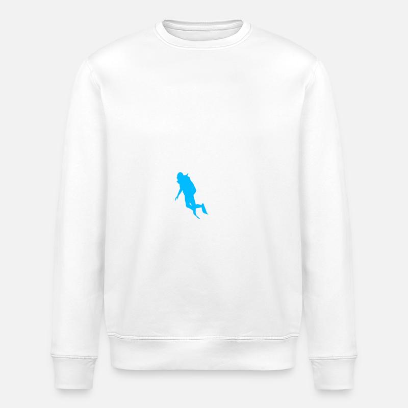 Diving funny saying - Stanley/Stella ROLLER Unisex Organic Sweatshirt - white